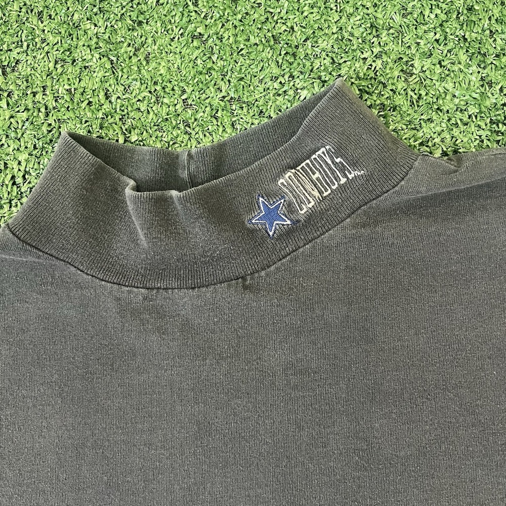 Vintage Crable Sportswear Dallas Cowboys Mock Neck Size Large Single Stitch USA